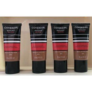 Lot of 4 COVERGIRL OUTLAST FOUNDATION Sunscreen 875 Soft Sable Expire 8/2020
